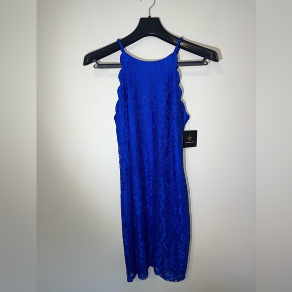 NWT Fortune + Ivy morena Lace dress Size US 8 Cobalt blue - Picture 1 of 5
